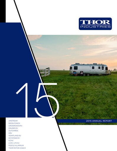 Miniature Thor Industries
 Rapport annuel 2015