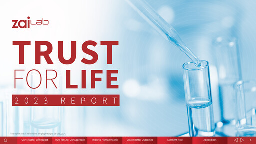 Miniature Zai Lab Rapport ESG 2023