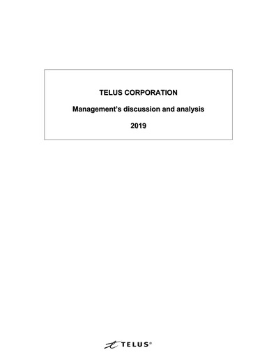 Thumbnail Telus Financial Statement 2019