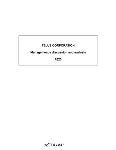 Thumbnail Telus Financial Statement 2020