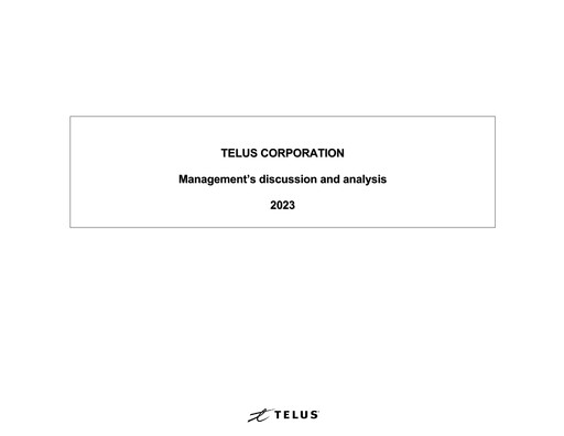 Thumbnail Telus Financial Statement 2023