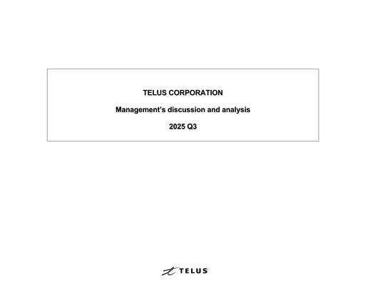 Miniature Telus Rapport trimestriel 2025-q3