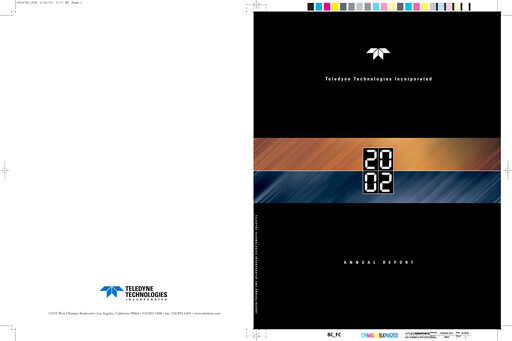 Thumbnail Teledyne Technologies Annual Report 2002