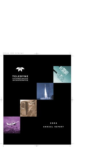 Thumbnail Teledyne Technologies Annual Report 2004