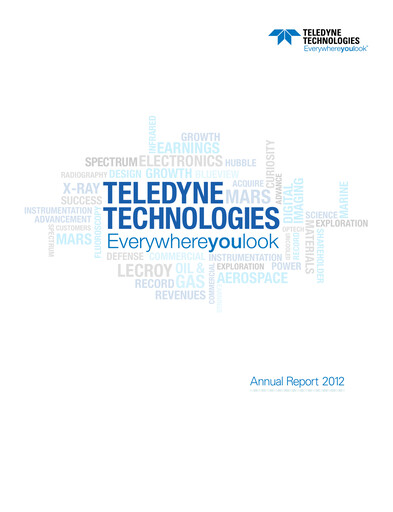 Thumbnail Teledyne Technologies Annual Report 2012