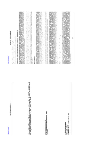 Vorschaubild Telecom Argentina
 Finanzmitteilung 2017