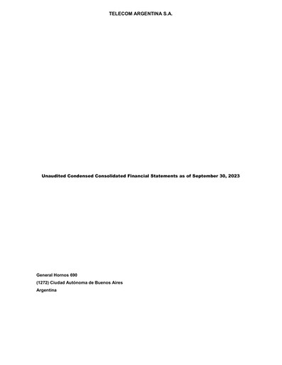 Thumbnail Telecom Argentina
 Financial Statement 2023-q3