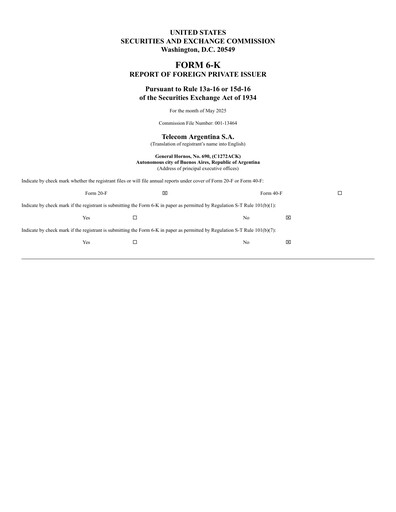 Thumbnail Telecom Argentina
 Financial Statement 2025-q1