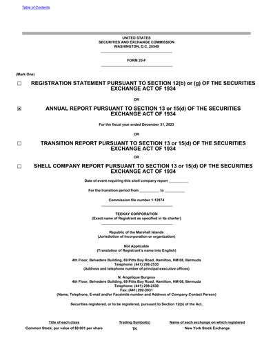 Thumbnail Teekay Annual Report 2023