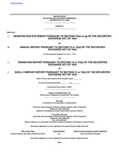 Thumbnail Teekay Annual Report 2024