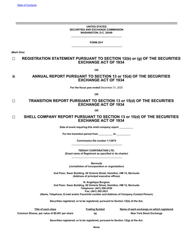 Thumbnail Teekay Annual Report 2025