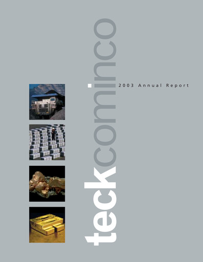 Thumbnail Teck Resources
 Annual Report 2003