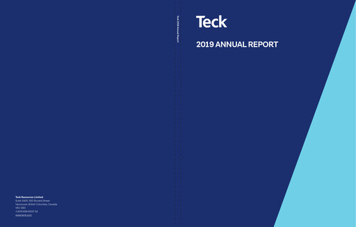 Thumbnail Teck Resources
 Annual Report 2019