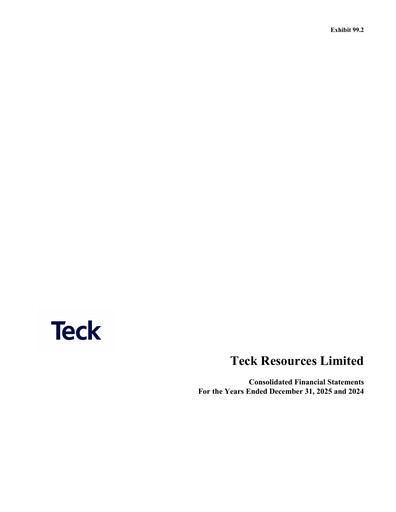 Thumbnail Teck Resources
 Financial Statement 2025