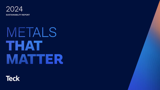 Thumbnail Teck Resources
 Sustainability Report 2024