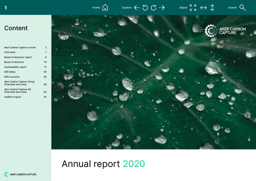 Thumbnail Aker Carbon Capture Annual Report 2020