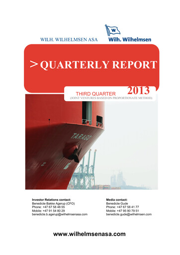 Thumbnail Wallenius Wilhelmsen Quarterly Report 2013-q3