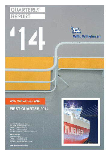 Thumbnail Wallenius Wilhelmsen Quarterly Report 2014-q1