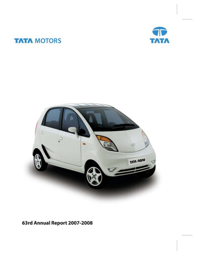 Thumbnail Tata Motors Annual Report 2007-2008