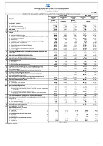 Thumbnail Tata Motors Financial Statement 2025-2026
