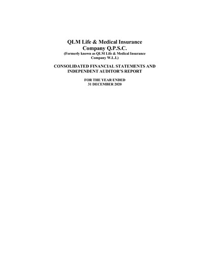 Thumbnail QLM Life & Medical Insurance Company Financial Statement 2020