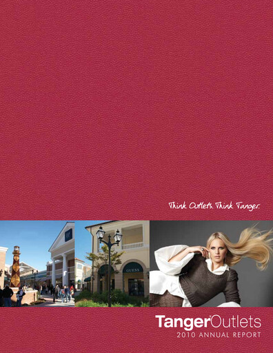 Thumbnail Tanger Inc.
 Annual Report 2010