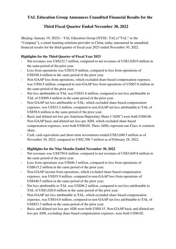 Thumbnail TAL Education Group Quarterly Report 2023-q3