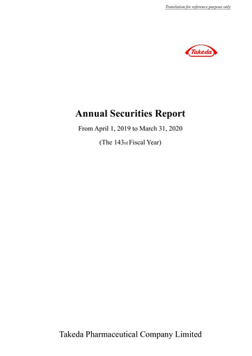 Vorschaubild Takeda Pharmaceutical Jahresbericht fy2019