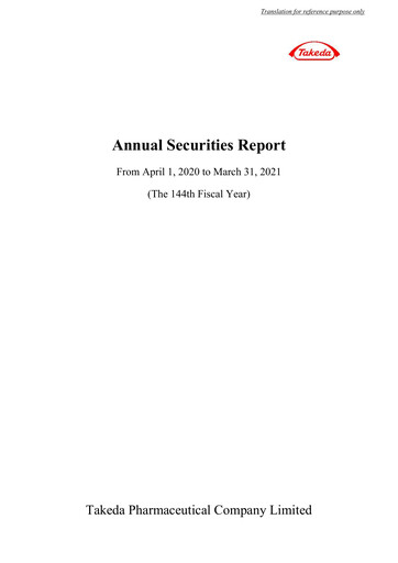 Vorschaubild Takeda Pharmaceutical Jahresbericht fy2020