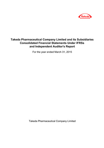 Thumbnail Takeda Pharmaceutical Financial Statement fy2014