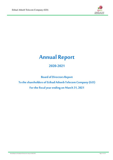 Thumbnail GO (Etihad Atheeb Telecommunication Company) Annual Report 2020