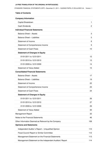Vorschaubild Suzano Finanzmitteilung 2011