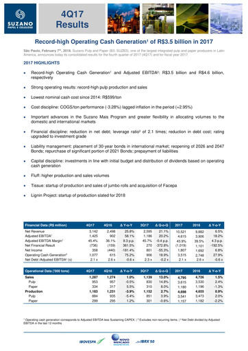 Thumbnail Suzano Quarterly Report 2017-q4