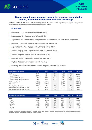 Thumbnail Suzano Quarterly Report 2020-q3