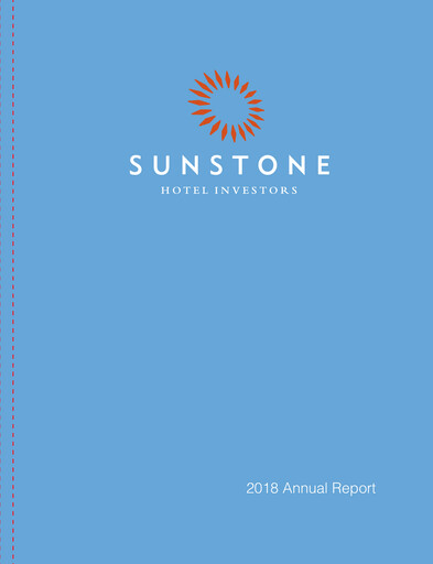 Thumbnail Sunstone Hotel Investors
 Annual Report 2018