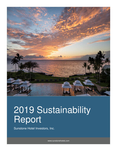 Thumbnail Sunstone Hotel Investors
 Sustainability Report 2019