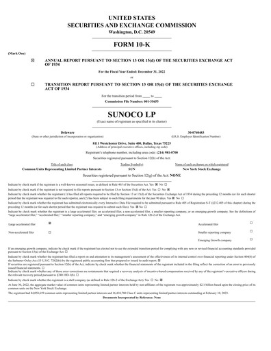 Vorschaubild Sunoco Jahresbericht 2022