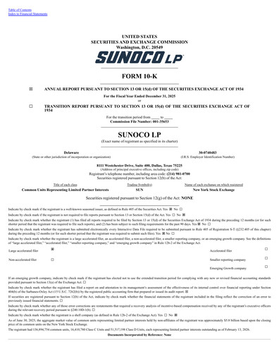 Vorschaubild Sunoco Jahresbericht 2025