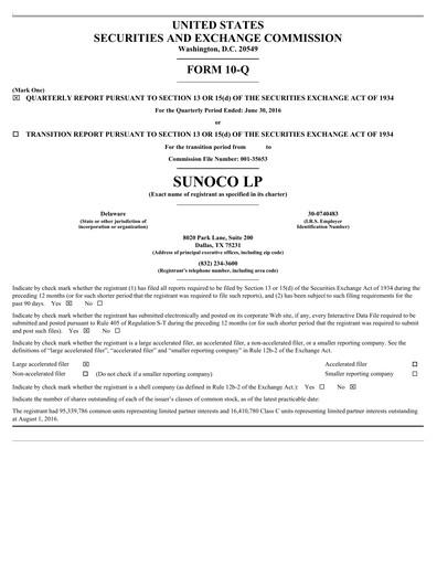 Vorschaubild Sunoco Quartalsbericht 2016-q2