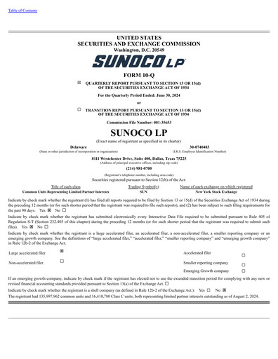 Vorschaubild Sunoco Quartalsbericht 2024-q2