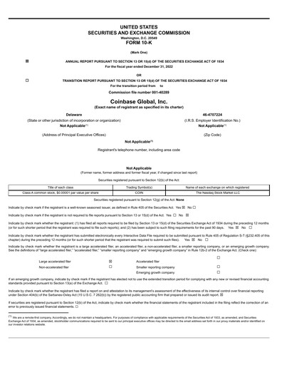 Miniature Coinbase Rapport annuel 2022