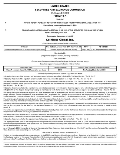 Miniature Coinbase Rapport annuel 2024