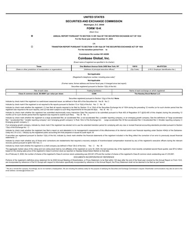 Miniature Coinbase Rapport annuel 2025