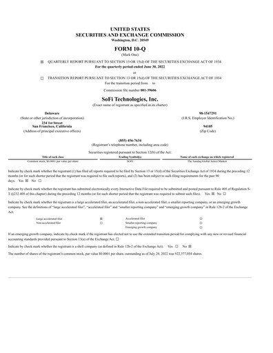 Vorschaubild SoFi Quartalsbericht 2022-q2