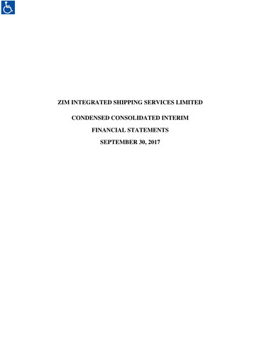 Thumbnail ZIM Integrated Shipping Services Financial Statement 2017-9m
