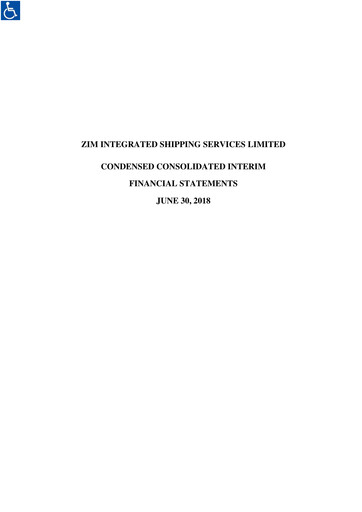 Thumbnail ZIM Integrated Shipping Services Financial Statement 2018-h1