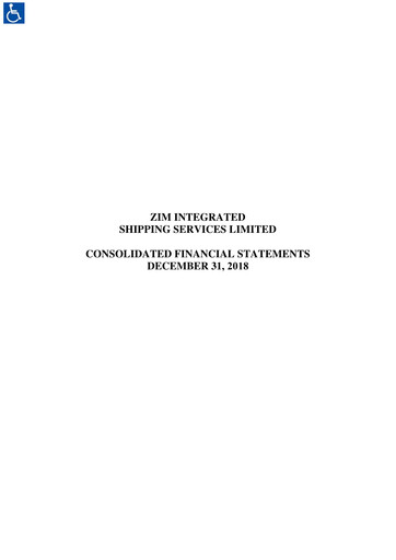 Thumbnail ZIM Integrated Shipping Services Financial Statement 2018