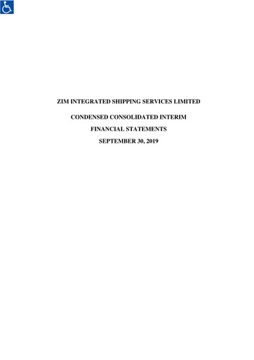 Thumbnail ZIM Integrated Shipping Services Financial Statement 2019-9m