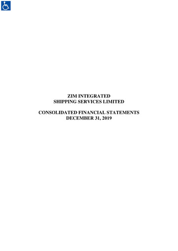 Thumbnail ZIM Integrated Shipping Services Financial Statement 2019