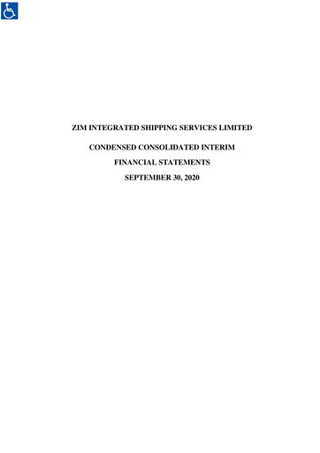 Thumbnail ZIM Integrated Shipping Services Financial Statement 2020-9m